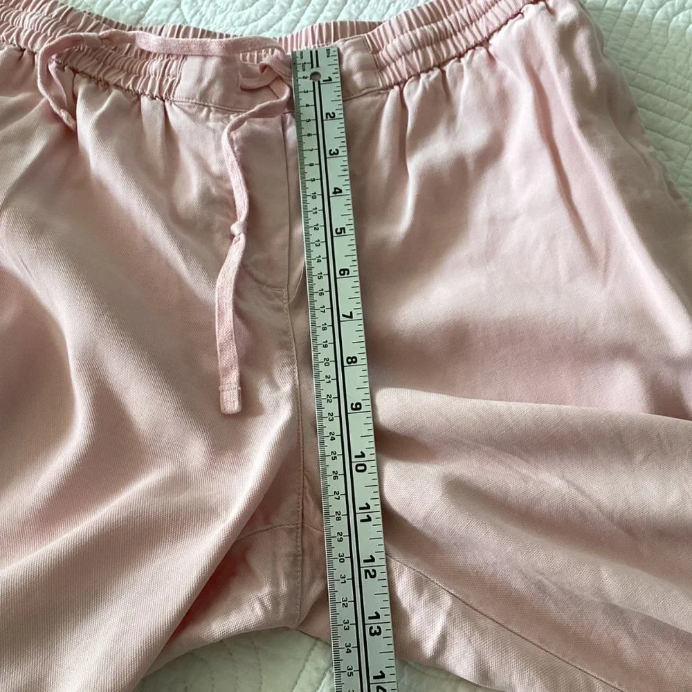 Talbots The Easy Drawstring Pants Pink Lyocell size M - Picture 8 of 12